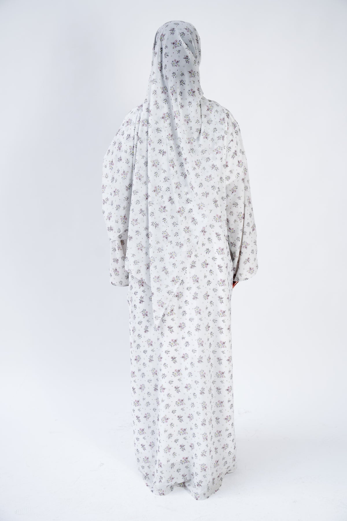The Print Collection - Ivory Blossom-2 Piece Abaya