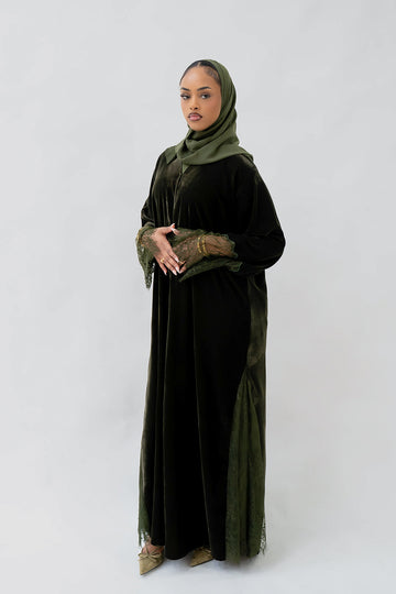 The Velvet Lace Collection  - Olive Green