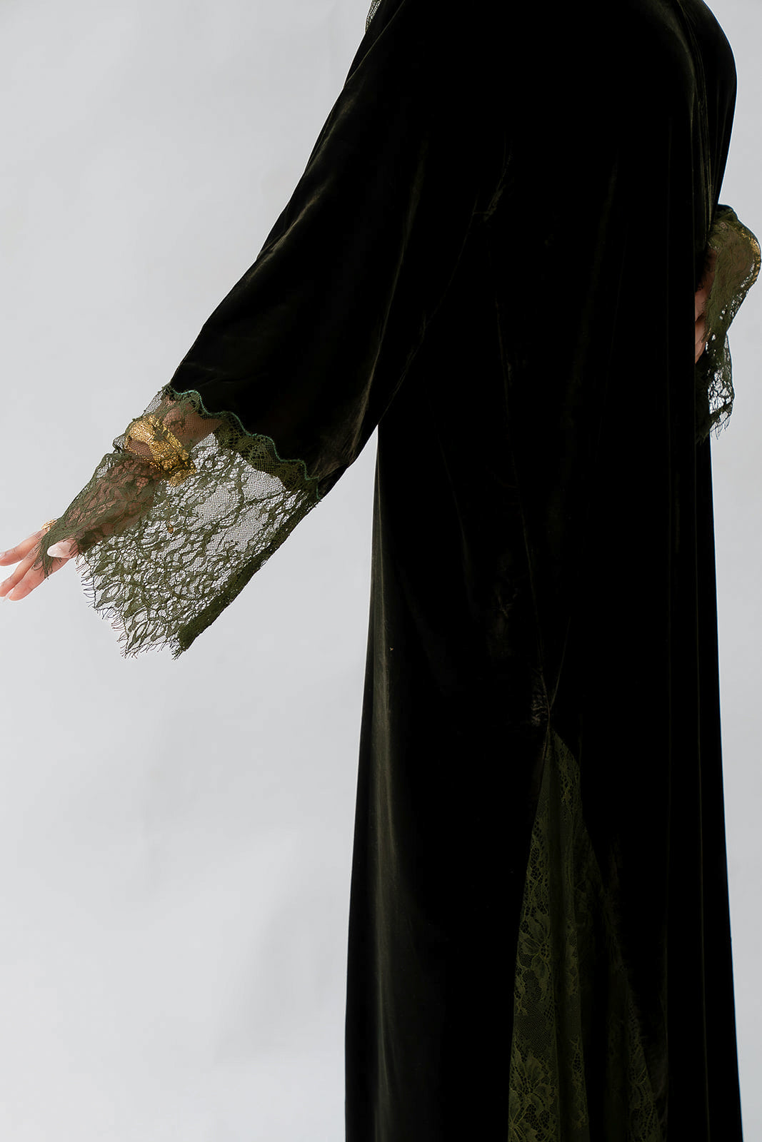 The Velvet Lace Collection  - Olive Green