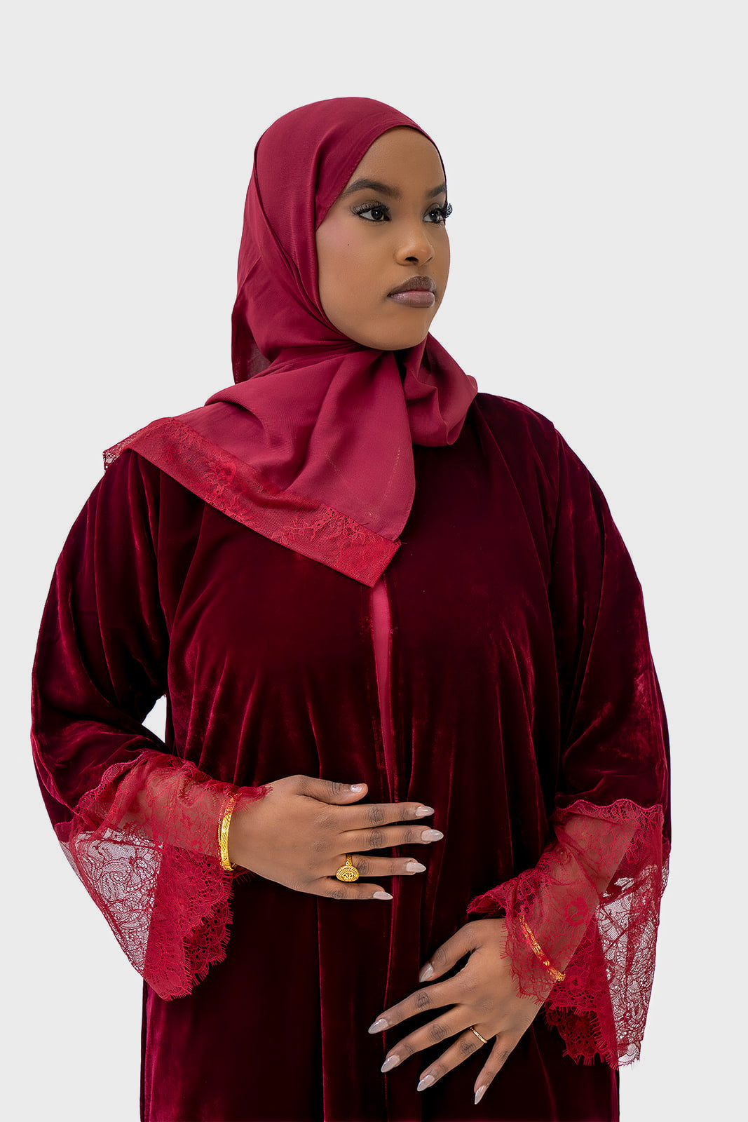 The Velvet Lace Collection  - Burgundy