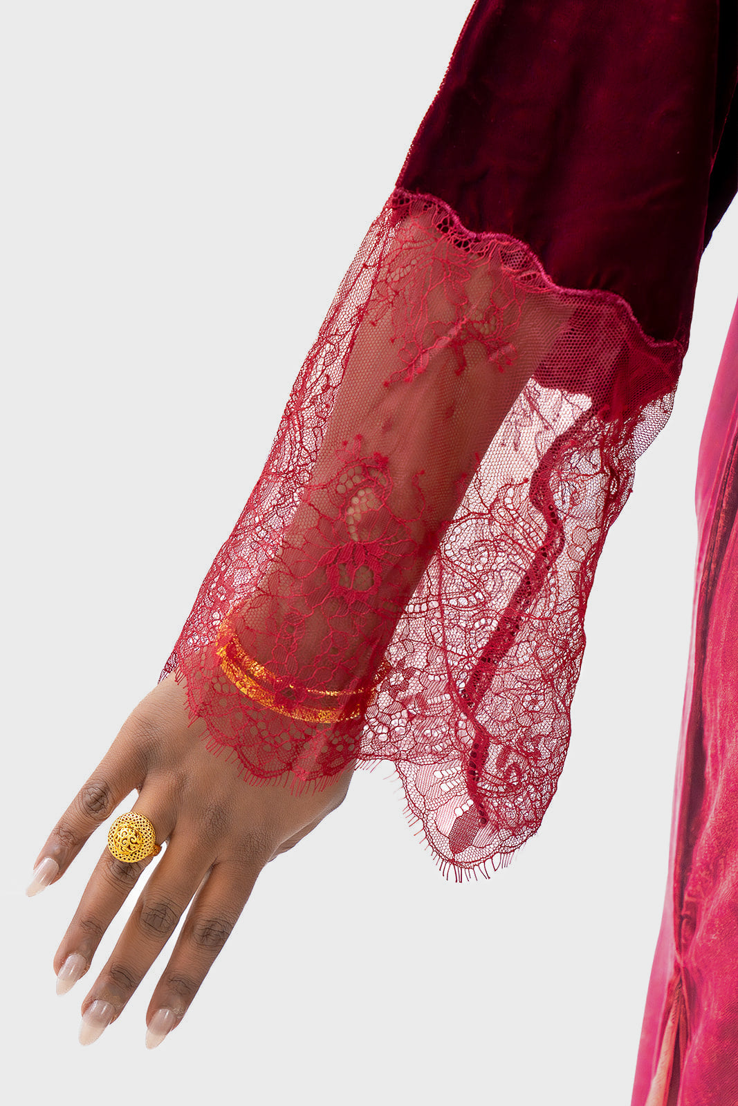 The Velvet Lace Collection  - Burgundy