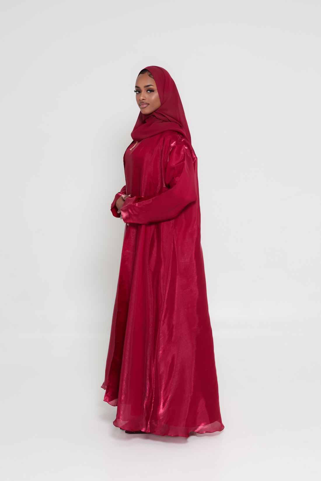 The Noor Collection -  Burgundy Abaya