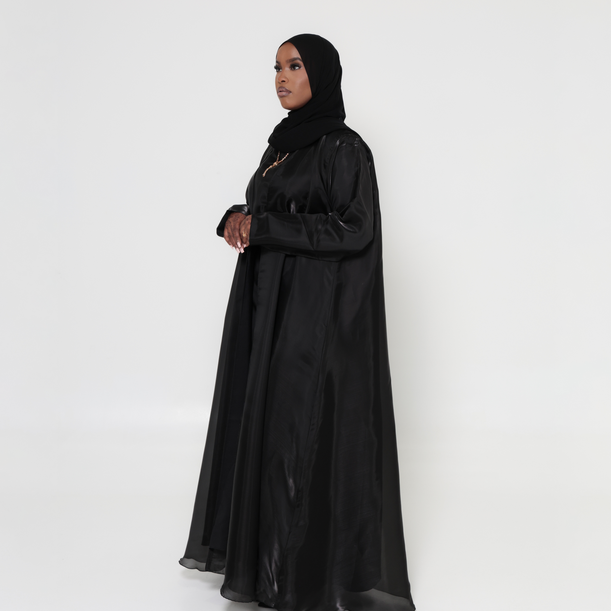 The Noor Collection - Burgundy Abaya – Néro Veil